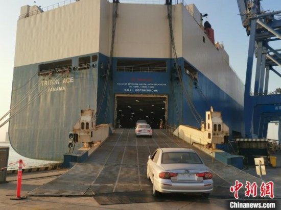 二手车出口逐步复苏广州港二手车迎来今年首批出口